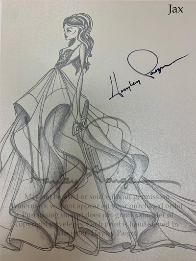Jax- Hayley Paige Bridal Gown Printed Sketch